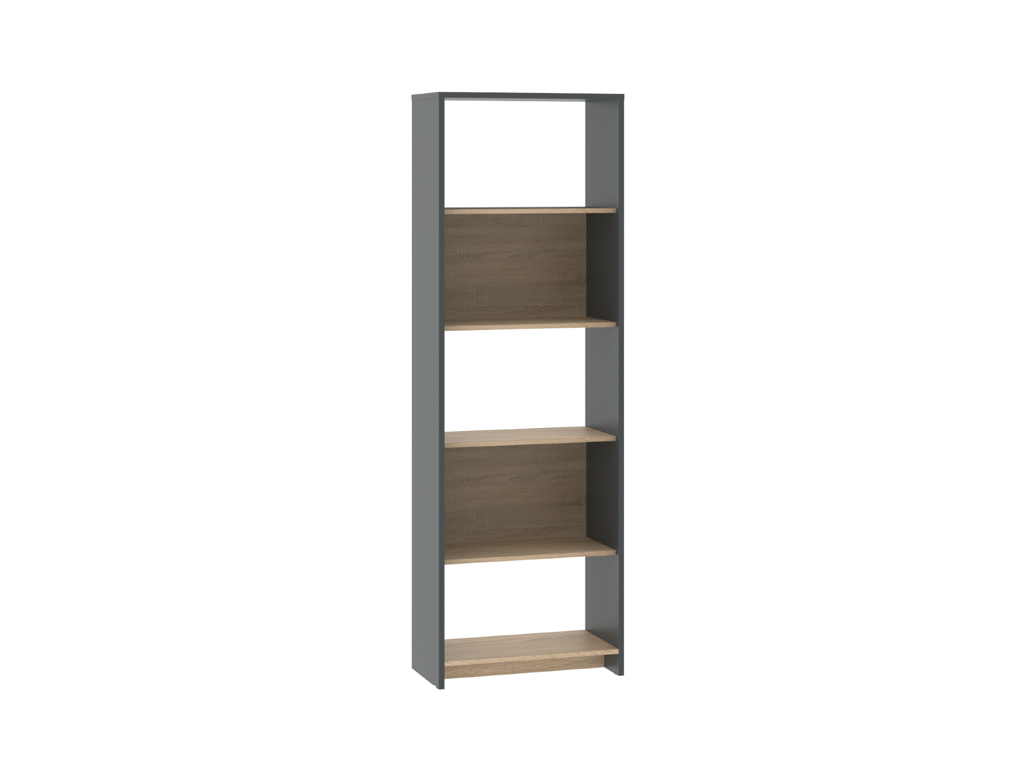 Biblioteca Niza 60 cm Gris-Roble Bardolino