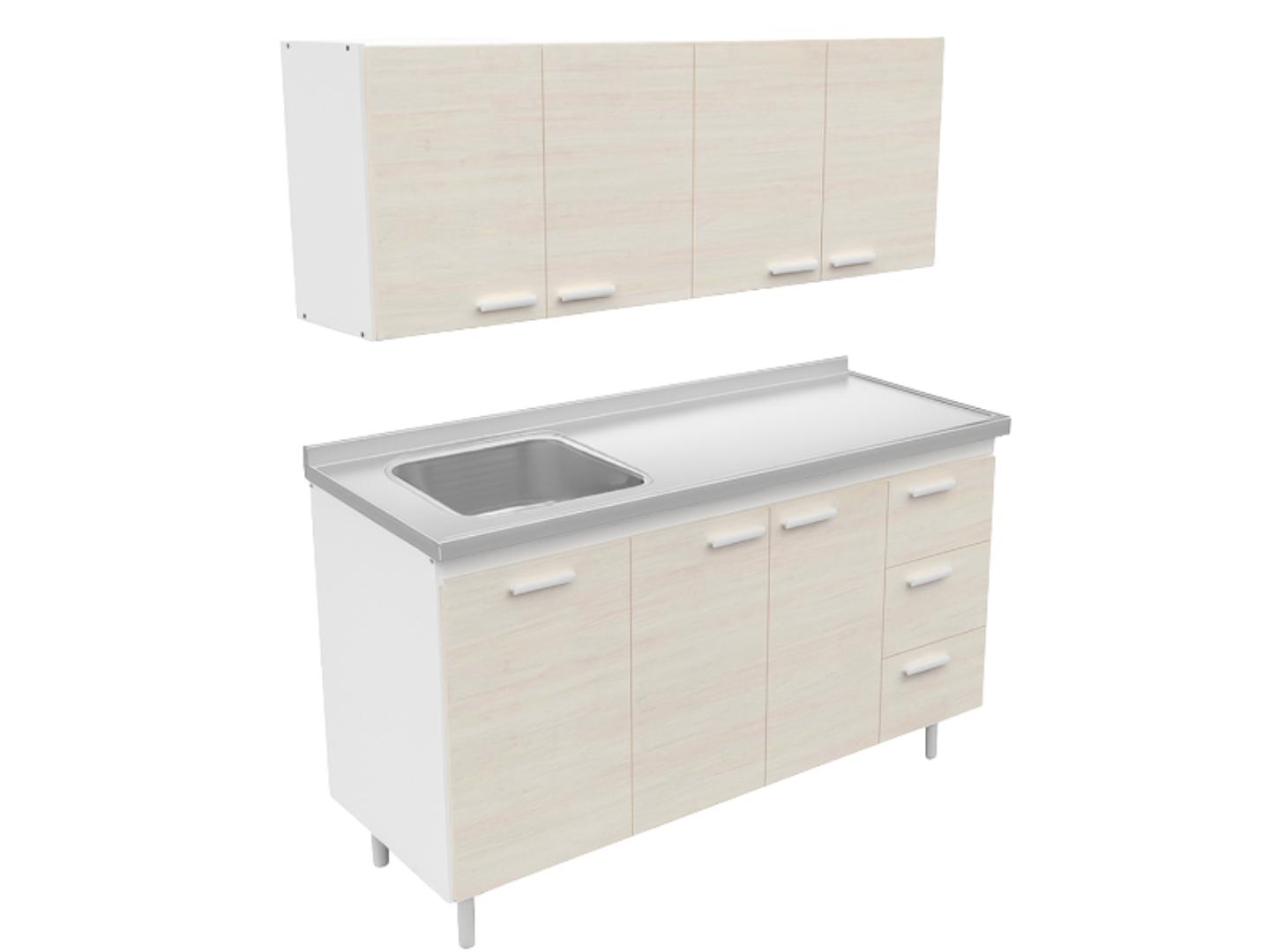 Combo 140 Mts Venezia con Bacha Lateral Reversible