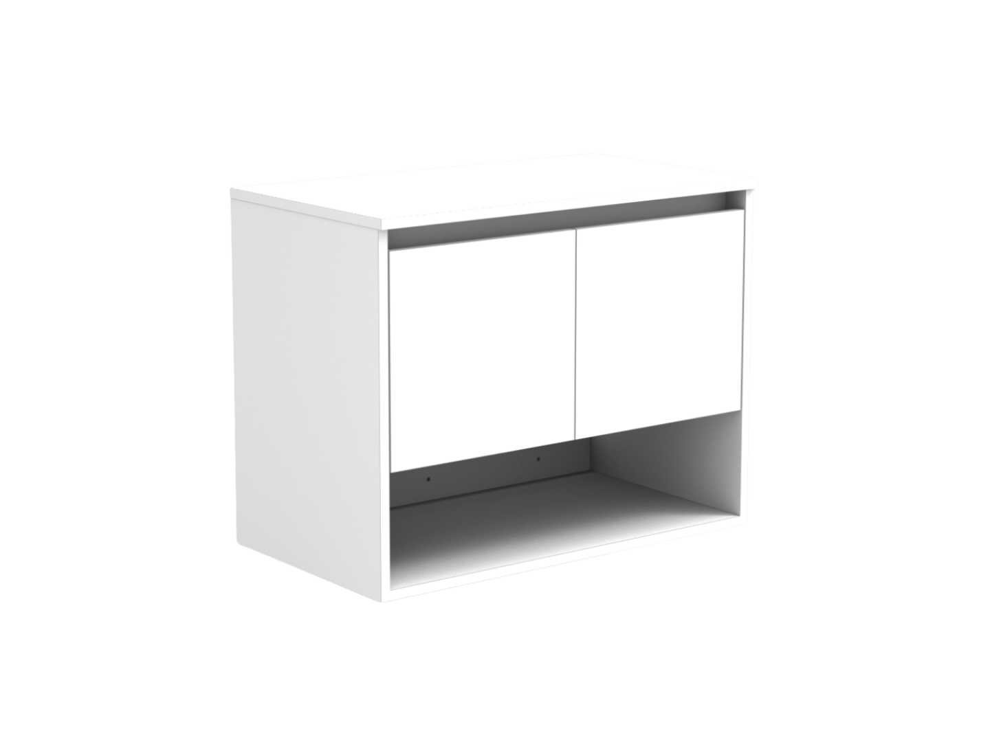 Vanitory con bacha de 0.80 Mts Blanco