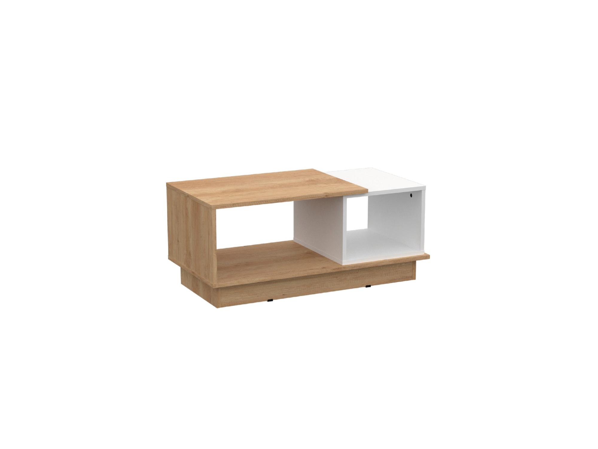 Mesa de Centro Milenial - Nebraska Bambu / Blanco