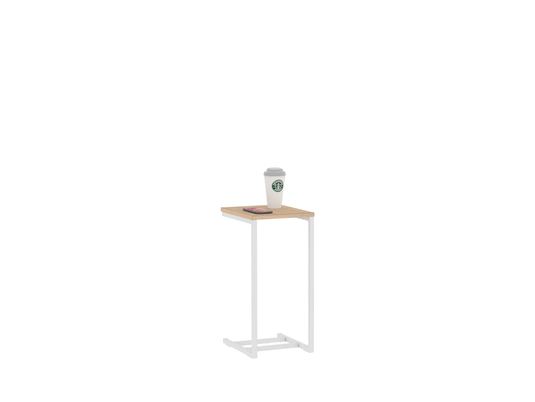 Mesa de Arrime Caño Caño Blanco Melamina Roble