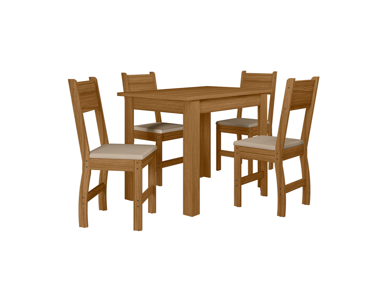 Mesa Bellagio 1.10Mts + 4 Sillas Clara (Freijo)