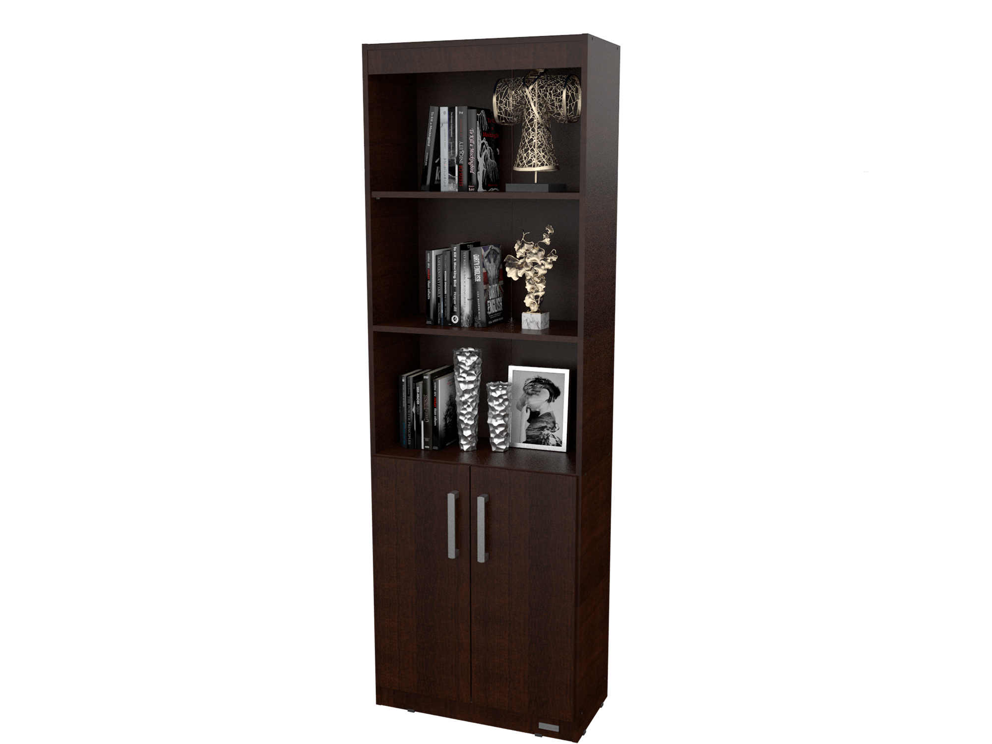 Biblioteca Con Estantes y Puertas - Wengue