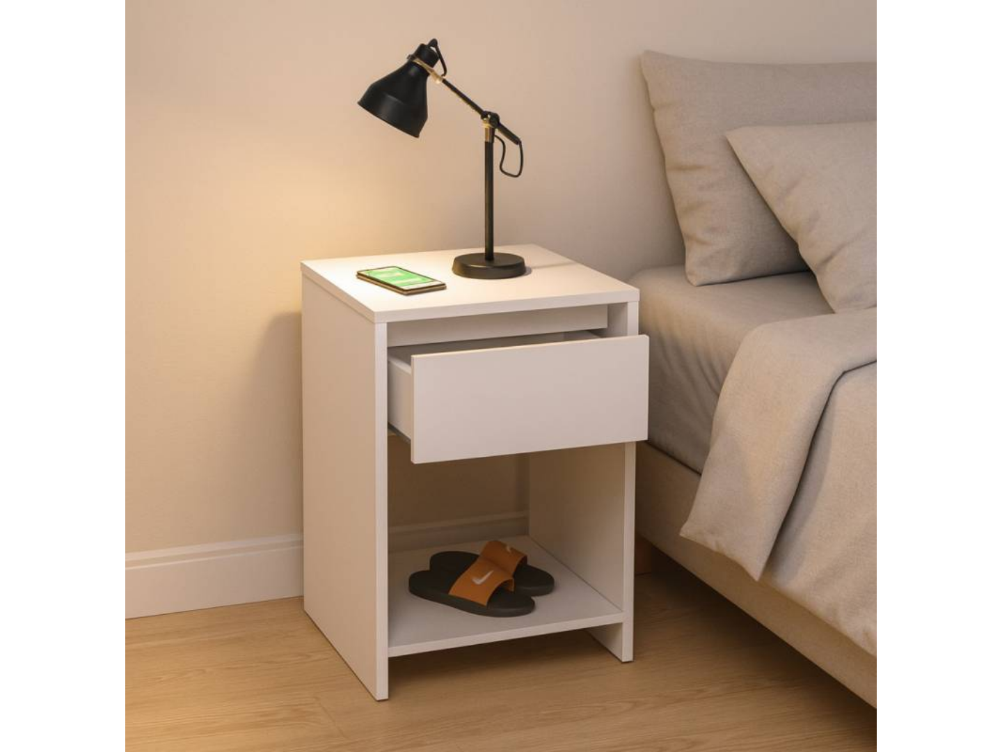 Mesa de Luz línea Niza Blanco