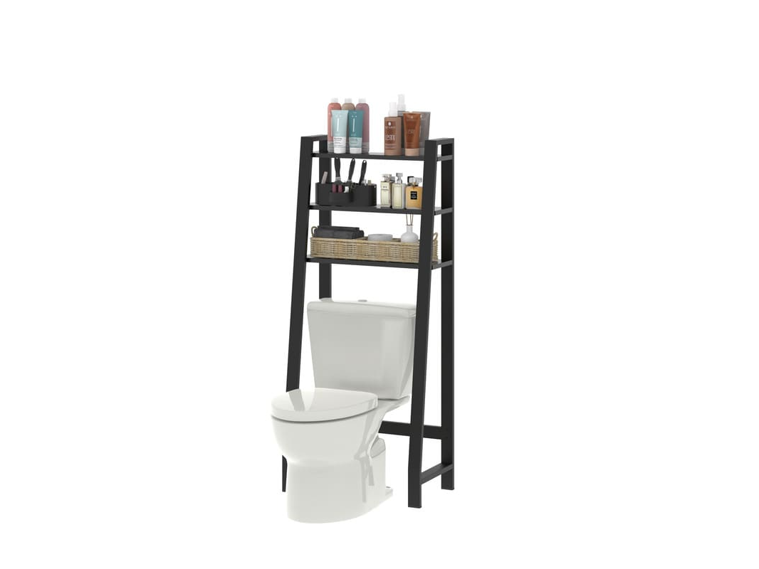 Mueble sobre inodoro escalera Negro