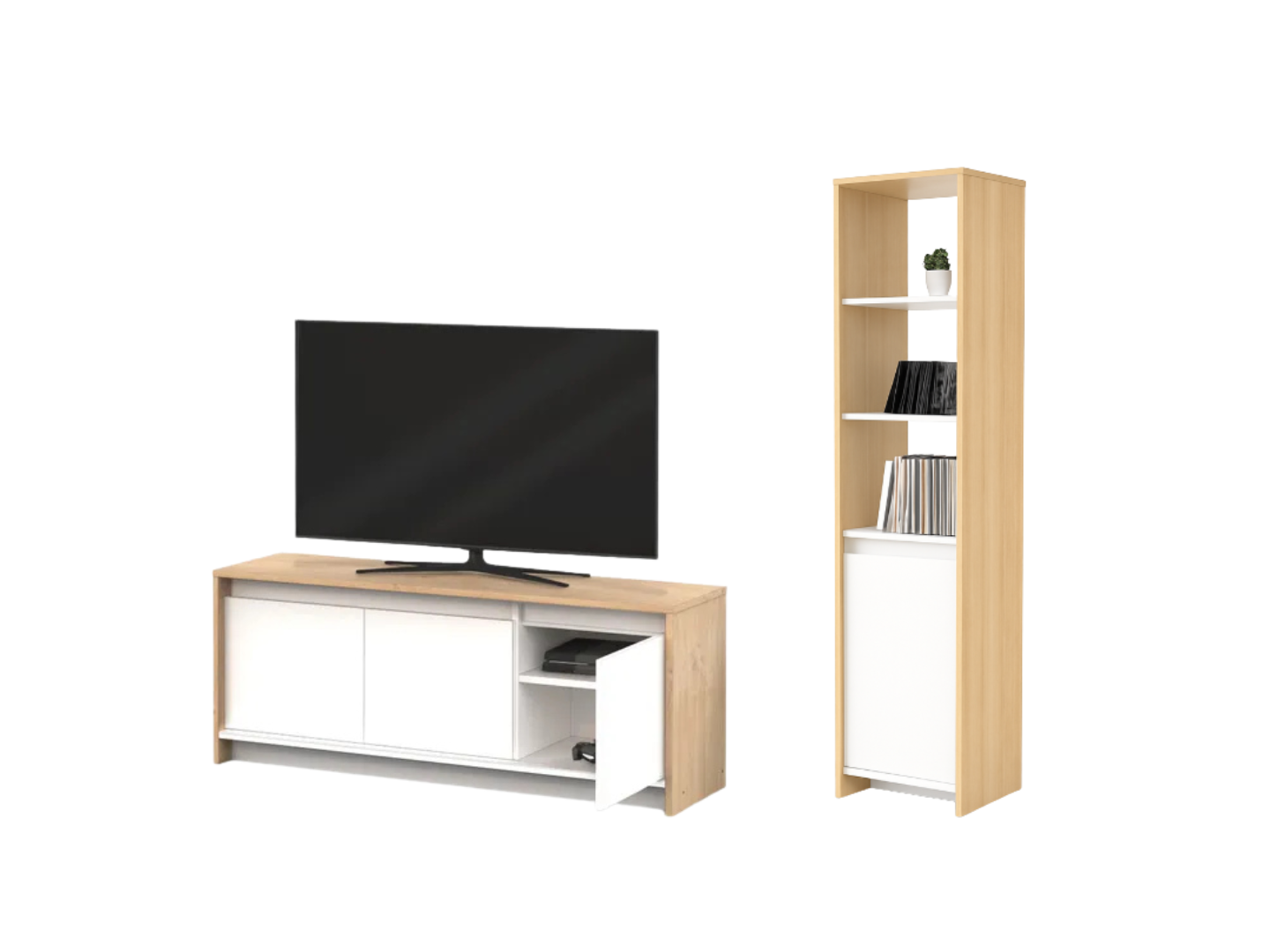 Combo Niza - Rack 1.30 + Módulo 1.80 Mts Blanco
