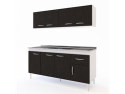 Combo Doble Bacha 1.60 Mts Termo Negro Delos