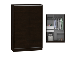 Placard 2 Puertas Corredizas 1,35 Mt Espacio Zapatos - Wengue