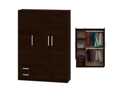 Placard 3 Ptas De Abrir, Estantes Y 2 Cajones 1,30 Mt Wengue