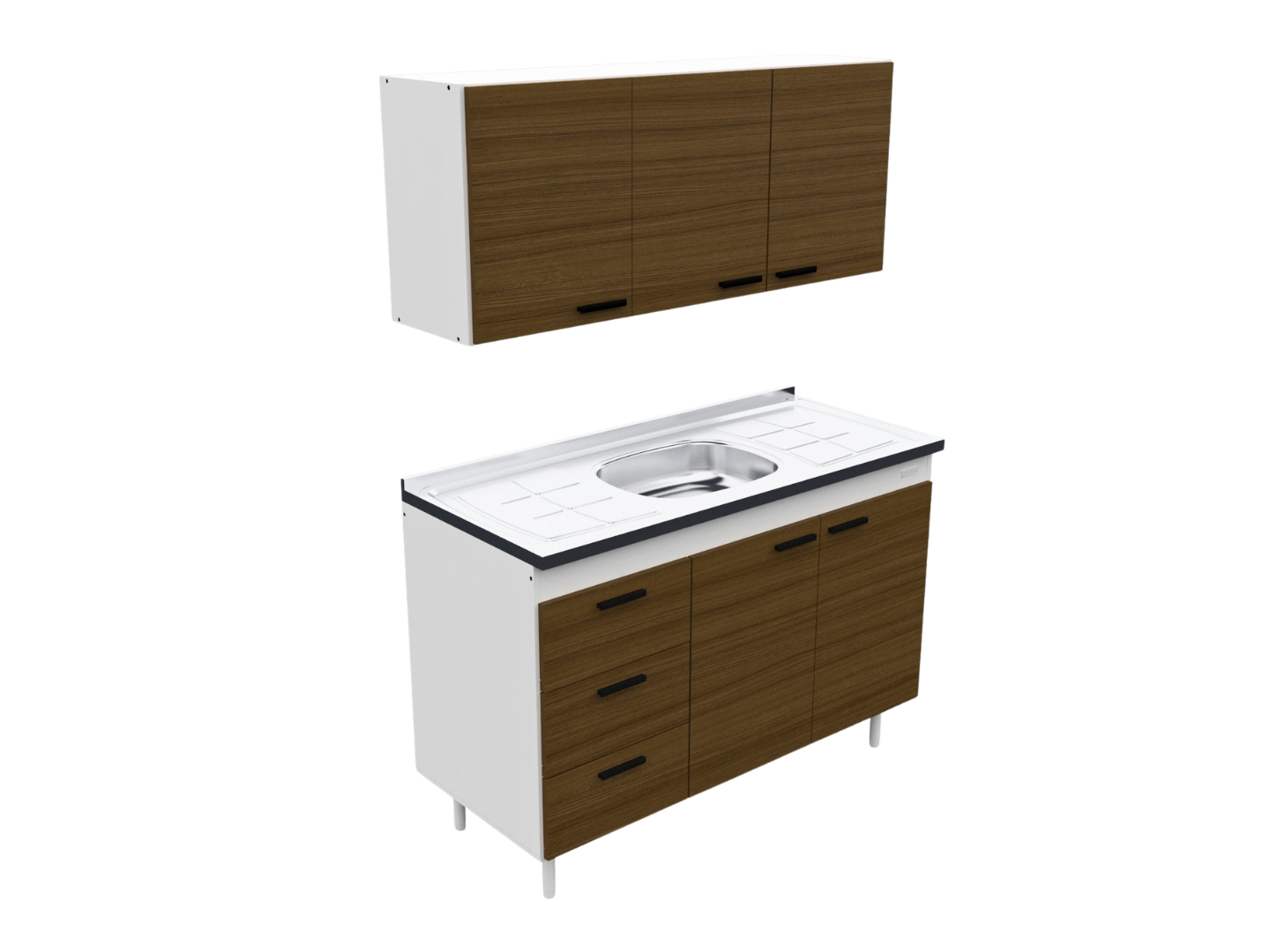 Combo 120 Mts Avellana con Bacha Central Inoxul