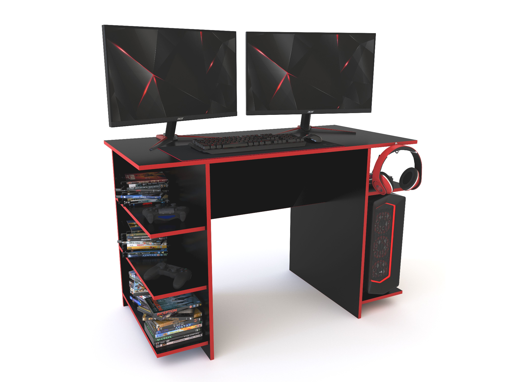 Escritorio Gamer 1.20 Mts Rojo