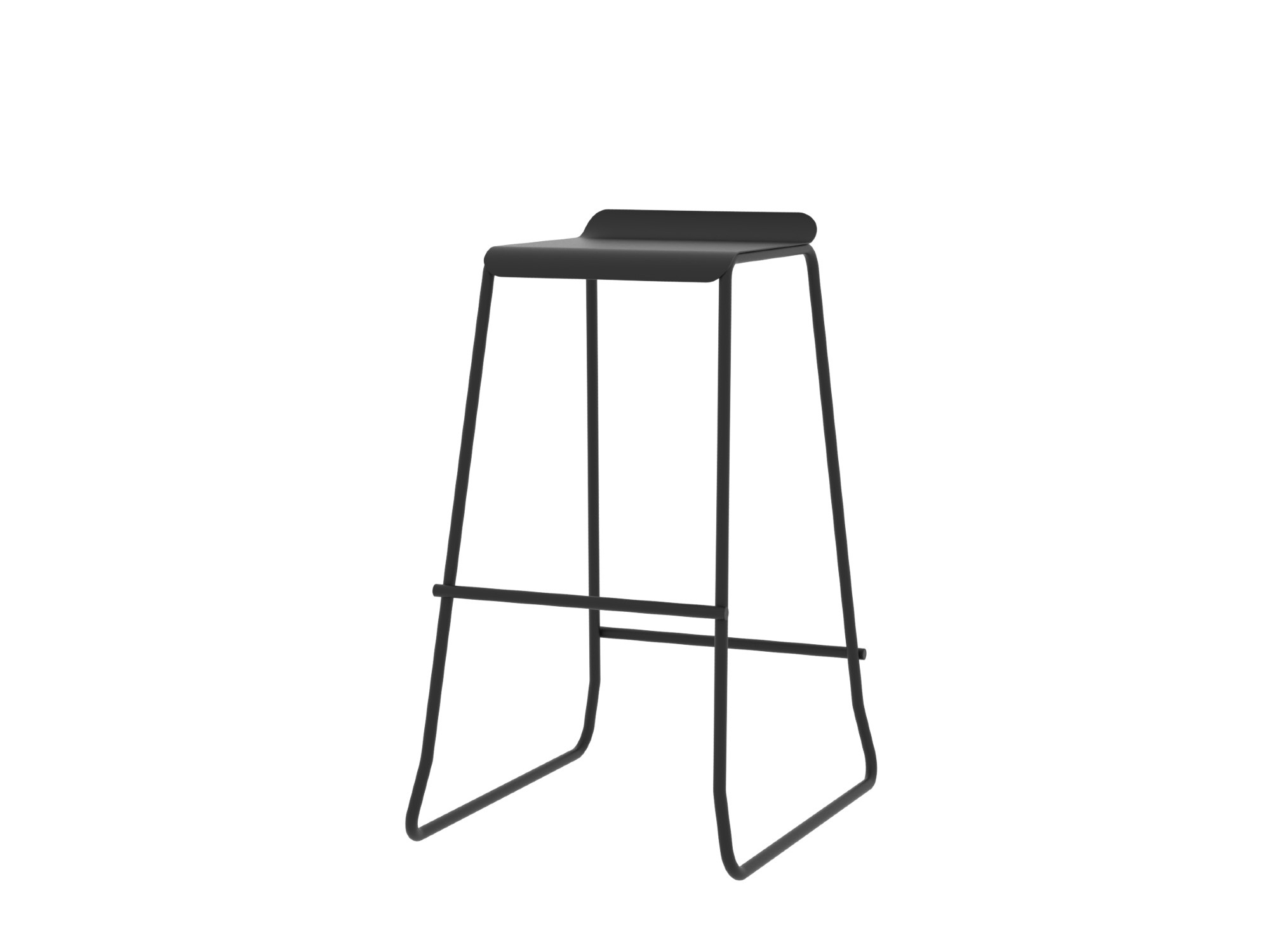 Banqueta asiento de chapa Soho Negra (Pack x 4, Precio x unidad)