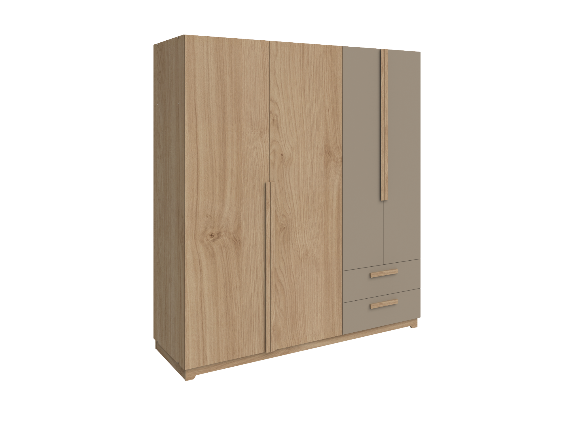 Ropero Nature 1.80 Mts Roble Kendal / Gris Arcilla