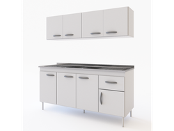 Combo Doble Bacha 1.60 Mts Blanco Delos