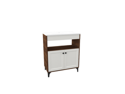 Vanitory 0.70 Mts Nogal Warmia / Blanco Laca