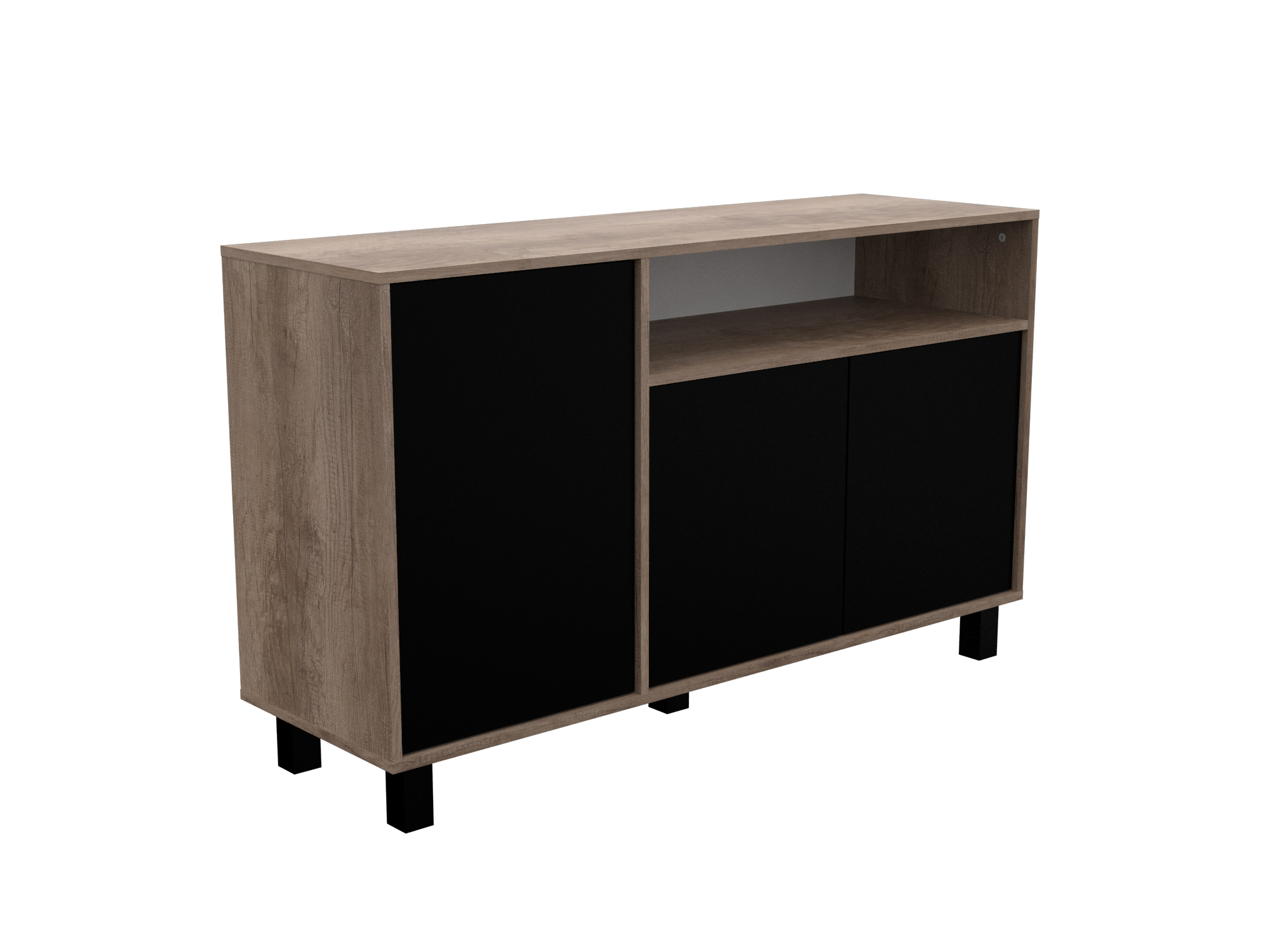 Vajillero Door 130 - Nebraska Grei / Negro