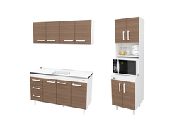 Combo Bacha Simple Carvalho Mezzo 1.60 Mts + Columna Auxiliar