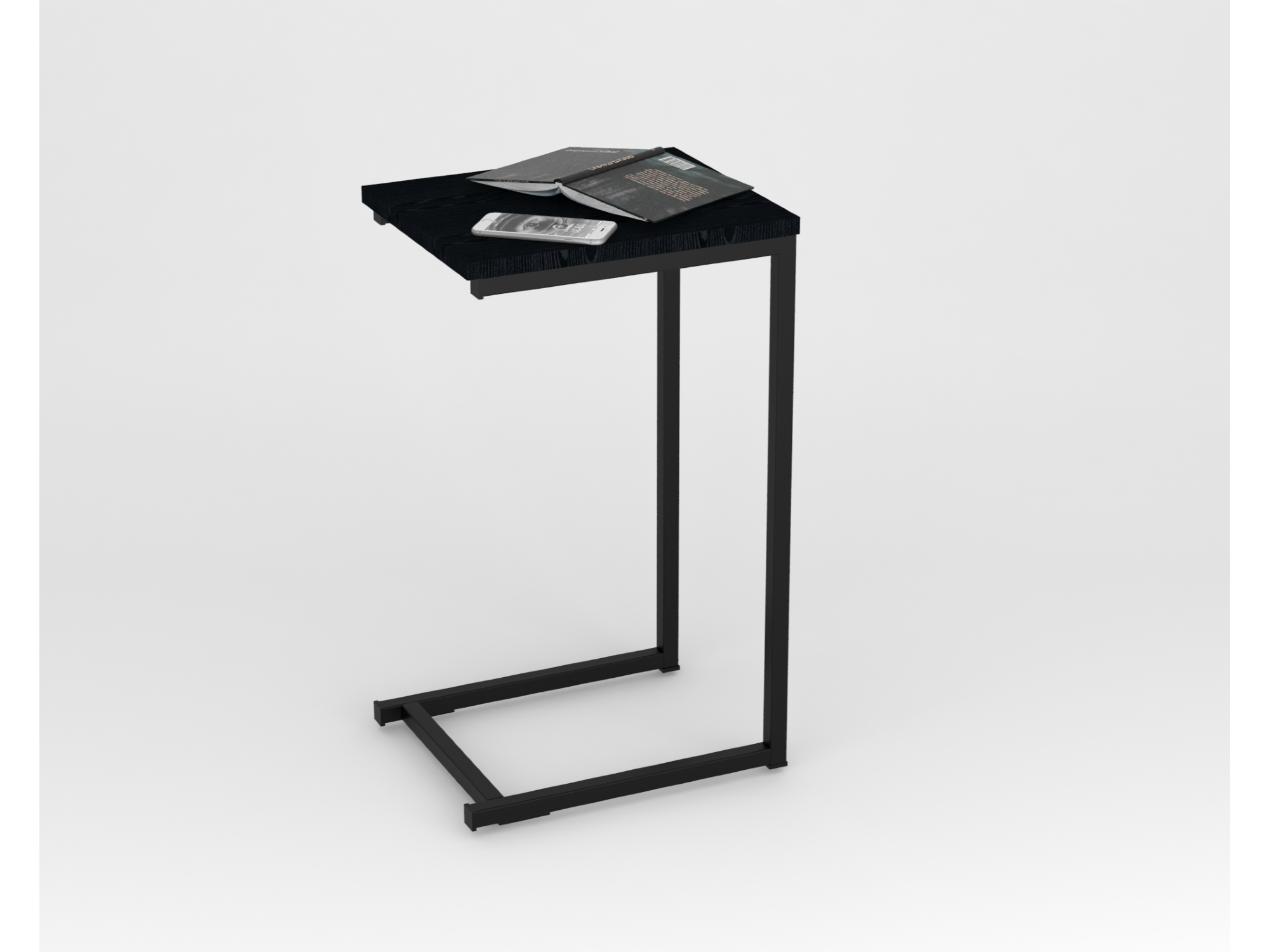 Mesa de Arrime Caño Negro Melamina Negro Gofo