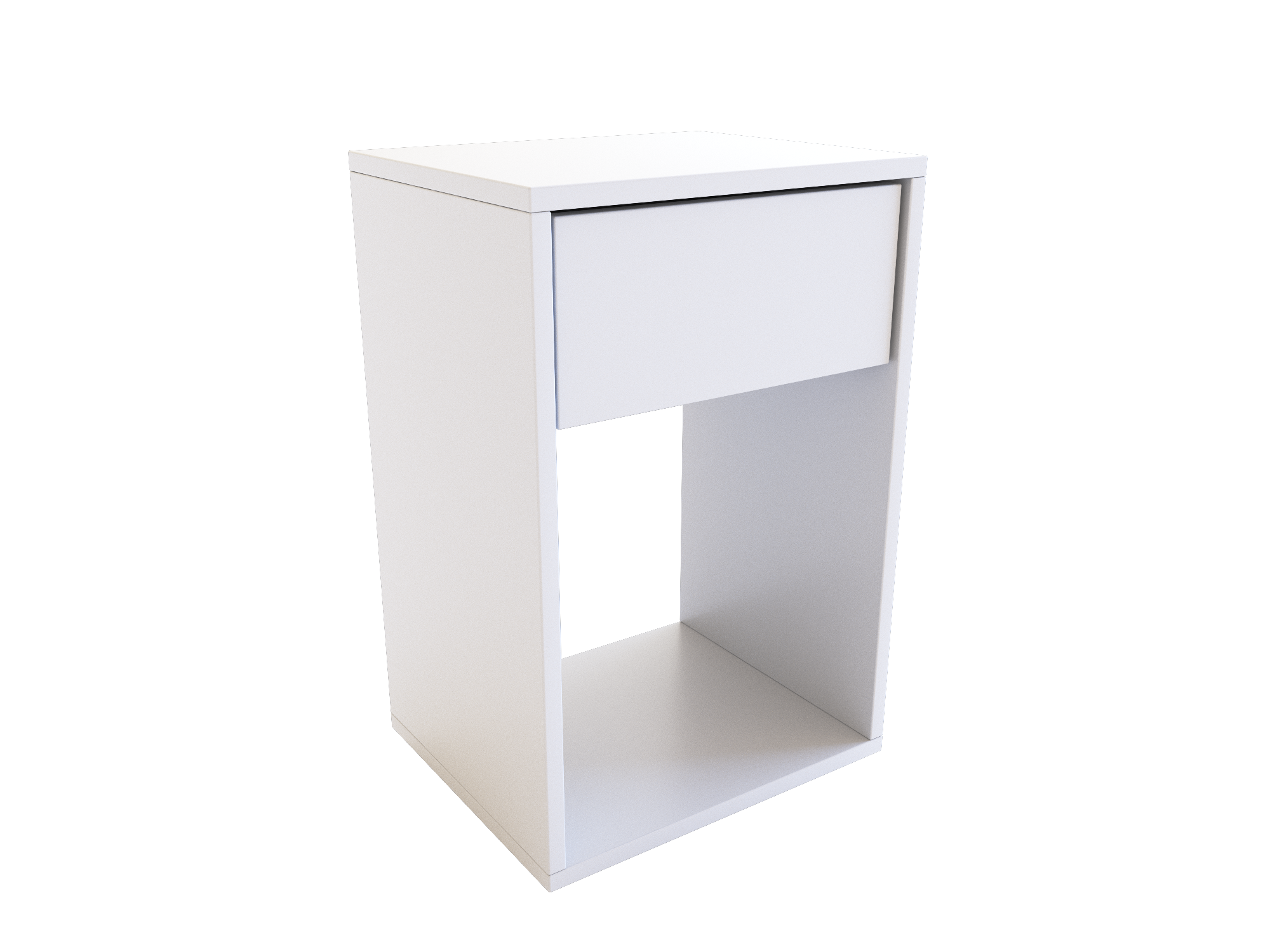 Mesa de luz simple (Blanco o Gris Cubanita)