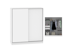 Placard 2 Puertas Corredizas 1,80 Mt Espacio Zapatos - Blanco