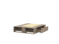 Cama Extensible con cajones y botineros Nebraska - (1.40/1.60 x 2 Mts)