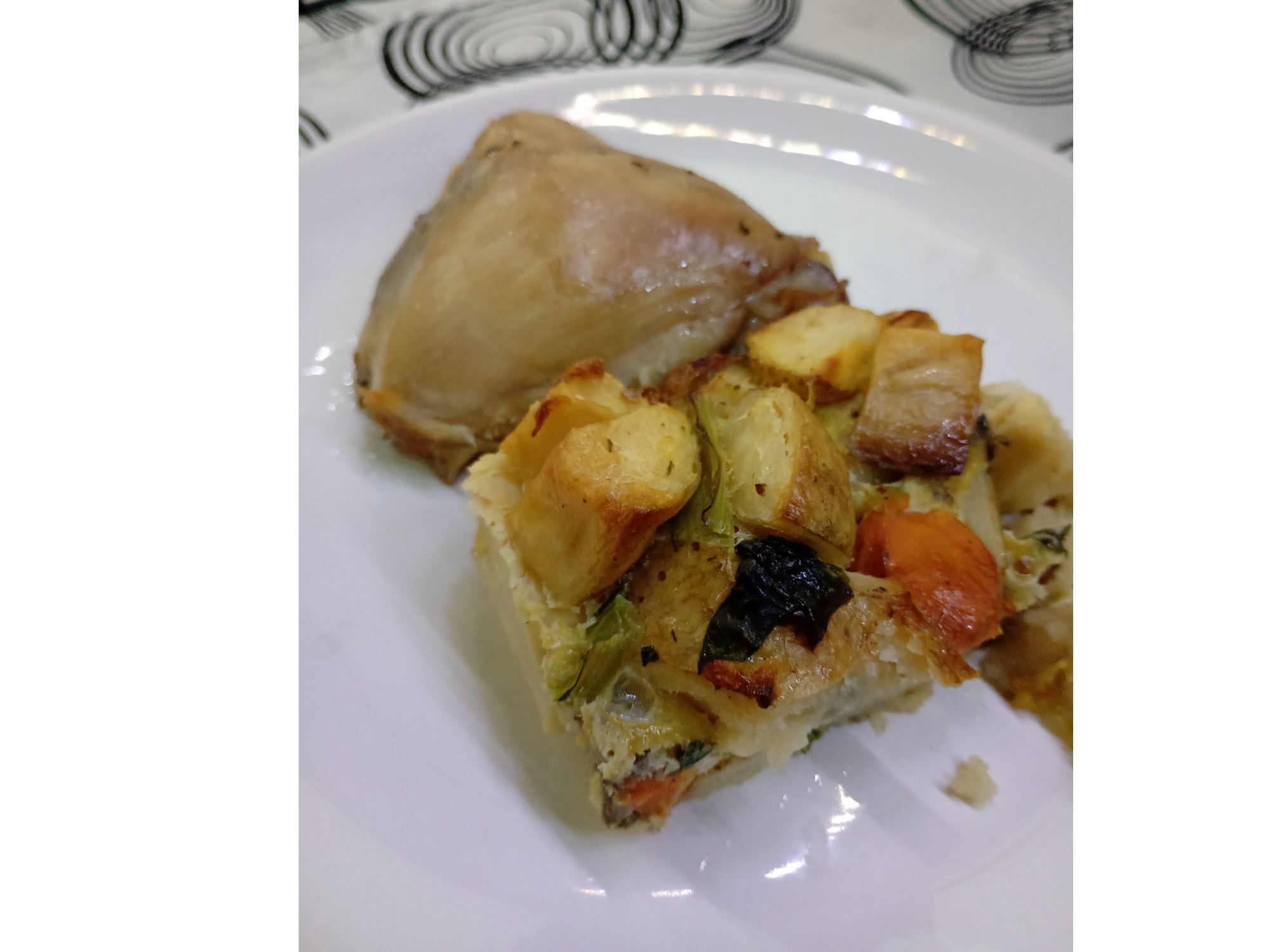 PATA MUSLO CON TORTILLA DE ACELGA