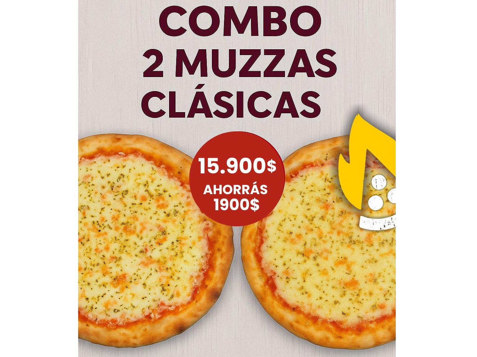 COMBO 2 Muzzas Clásicas