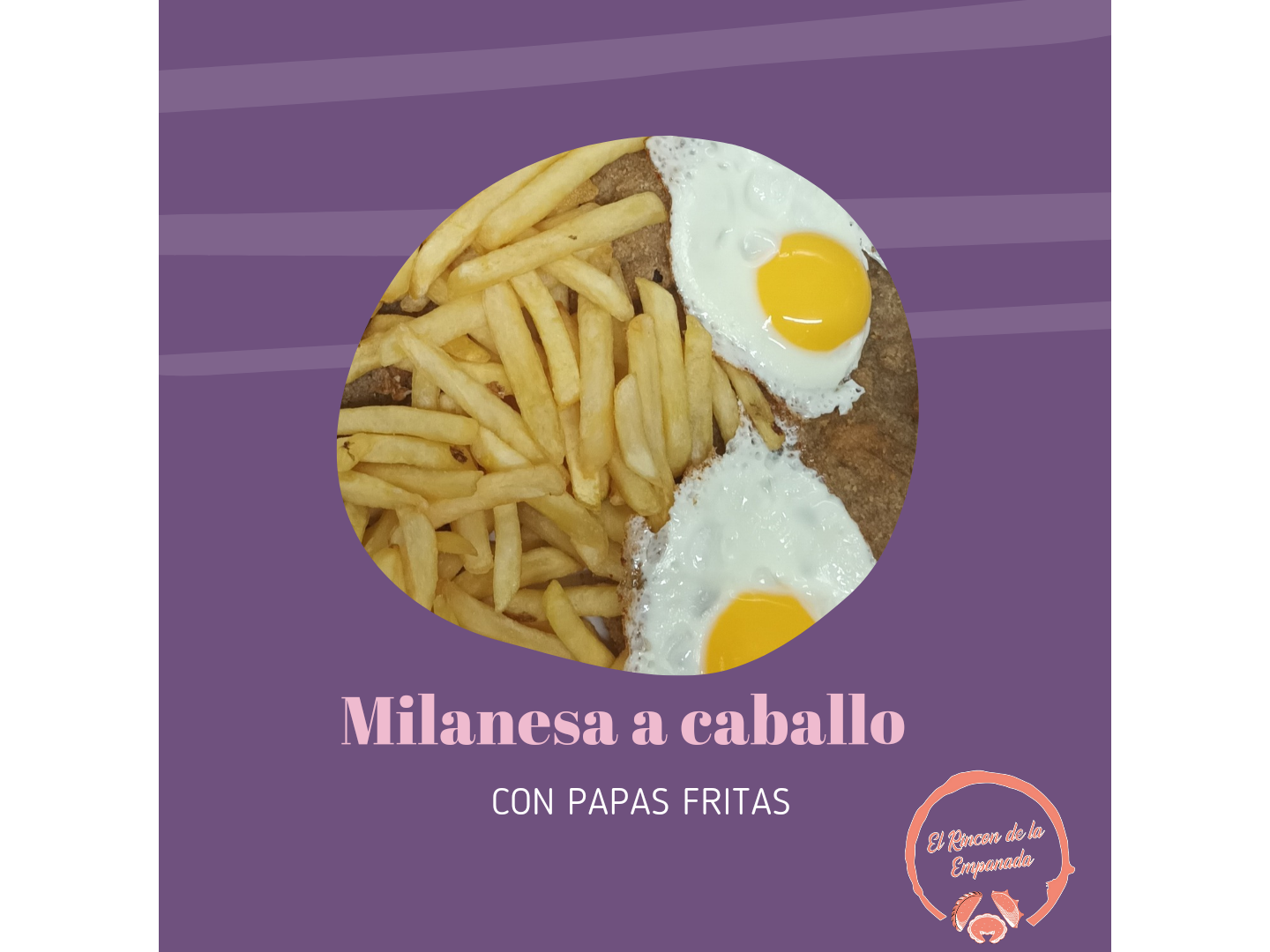 Milanesa a caballo c/ guarnición