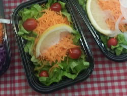 Lechuga, zanahoria y tomate