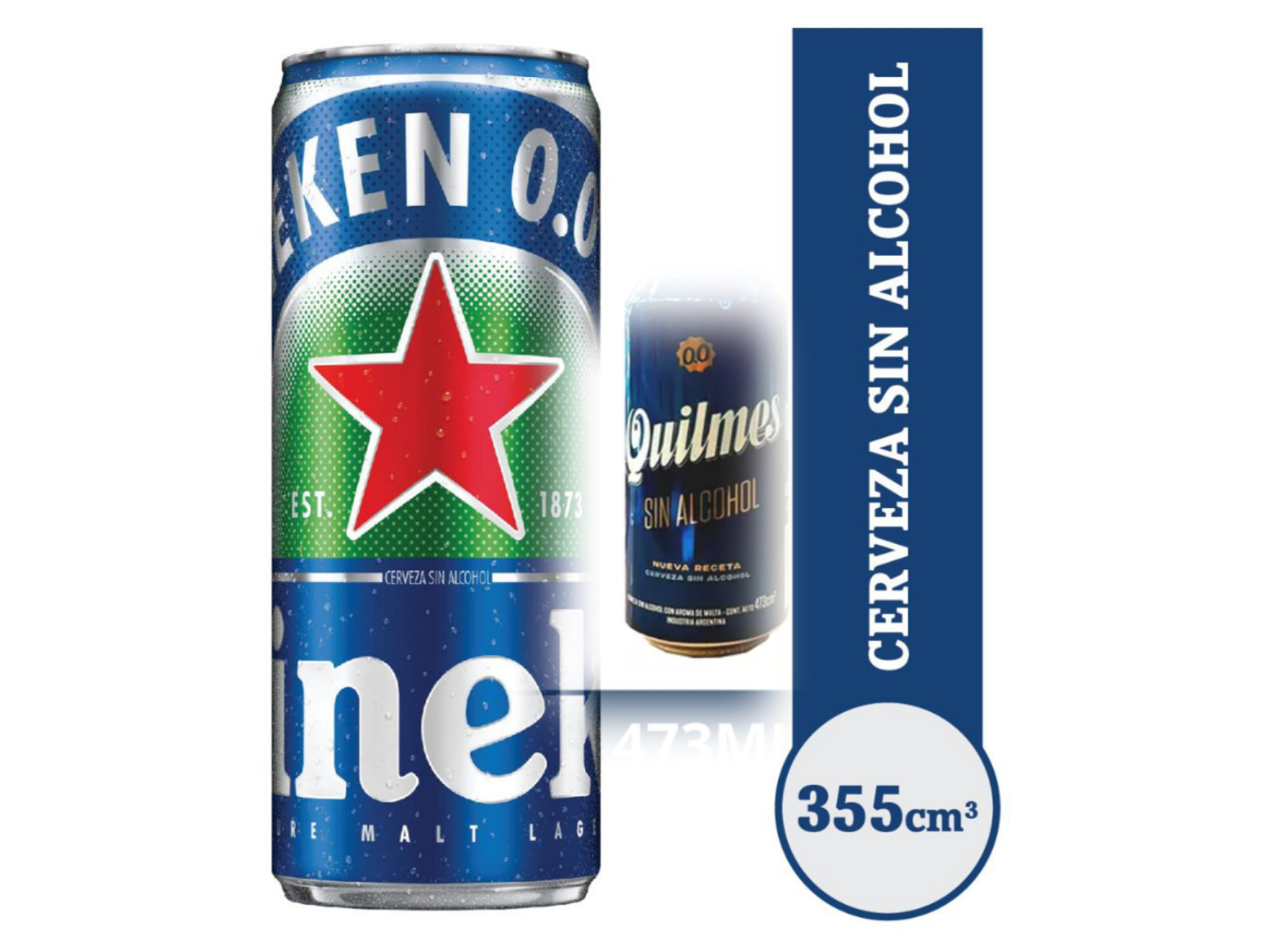 Lata de cervezas sin alcohol