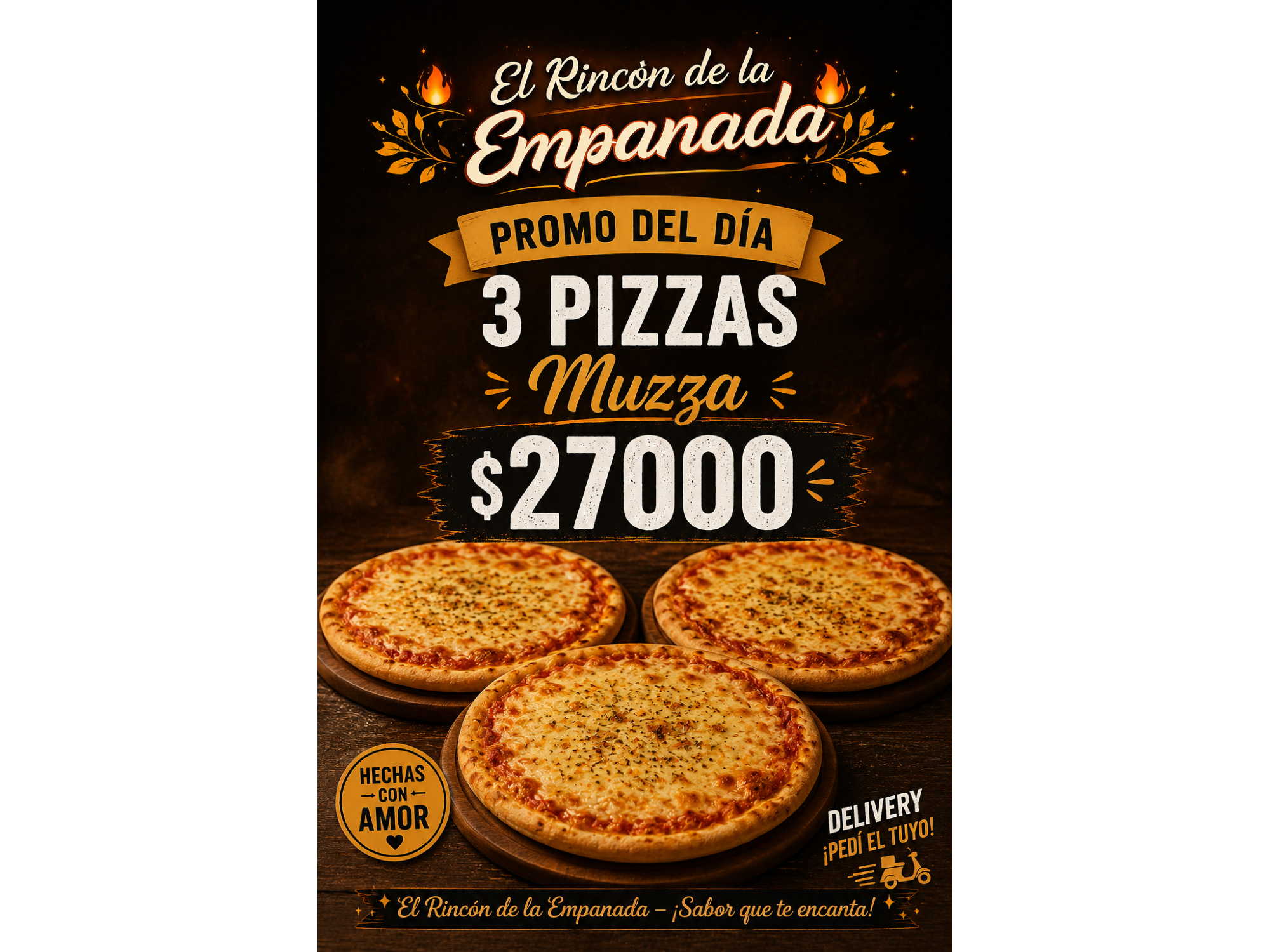 3 pizzas