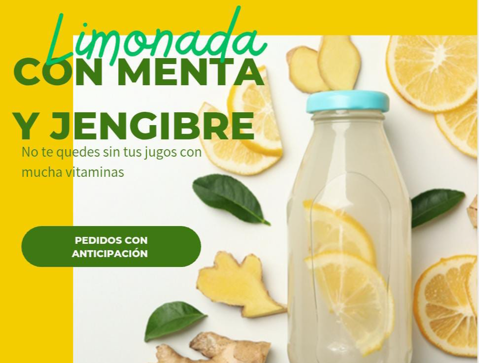 Limonada 🍋 1litro ( jengibre y menta)