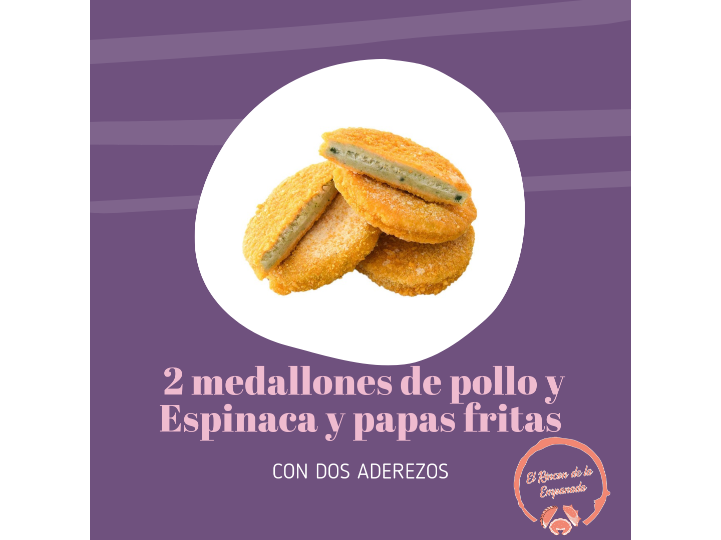 medallones de pollo y espinaca