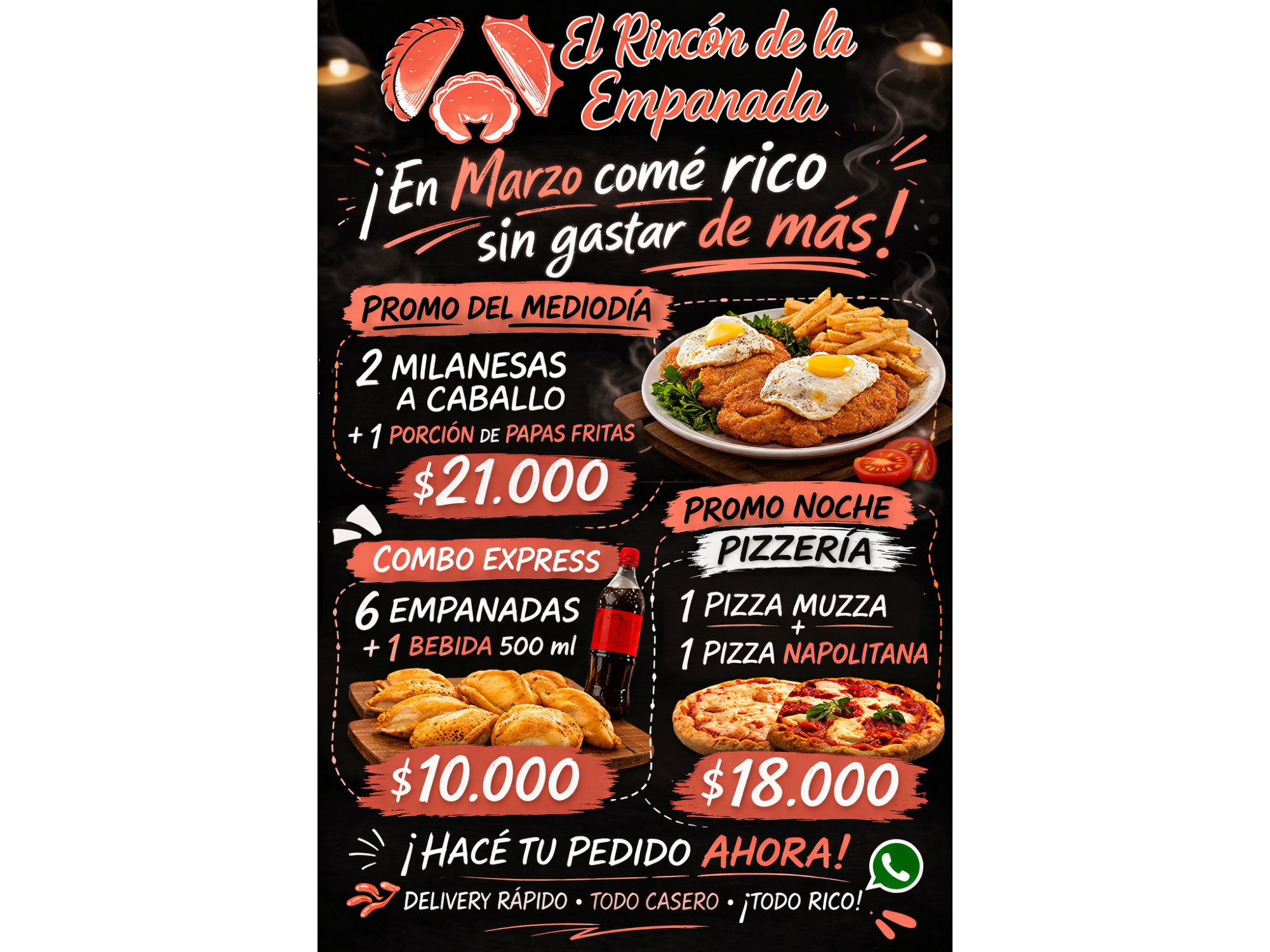 Promo. 2 ( 1/2 doc+1 bebida)