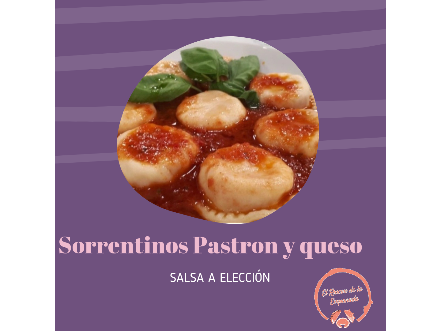 Sorrentinos pastron y queso