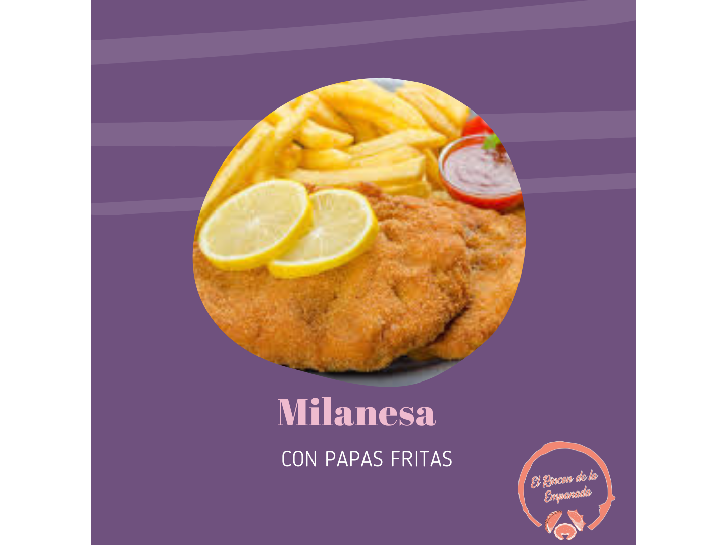 Milanesa con guarnición de El rincon de la empanada