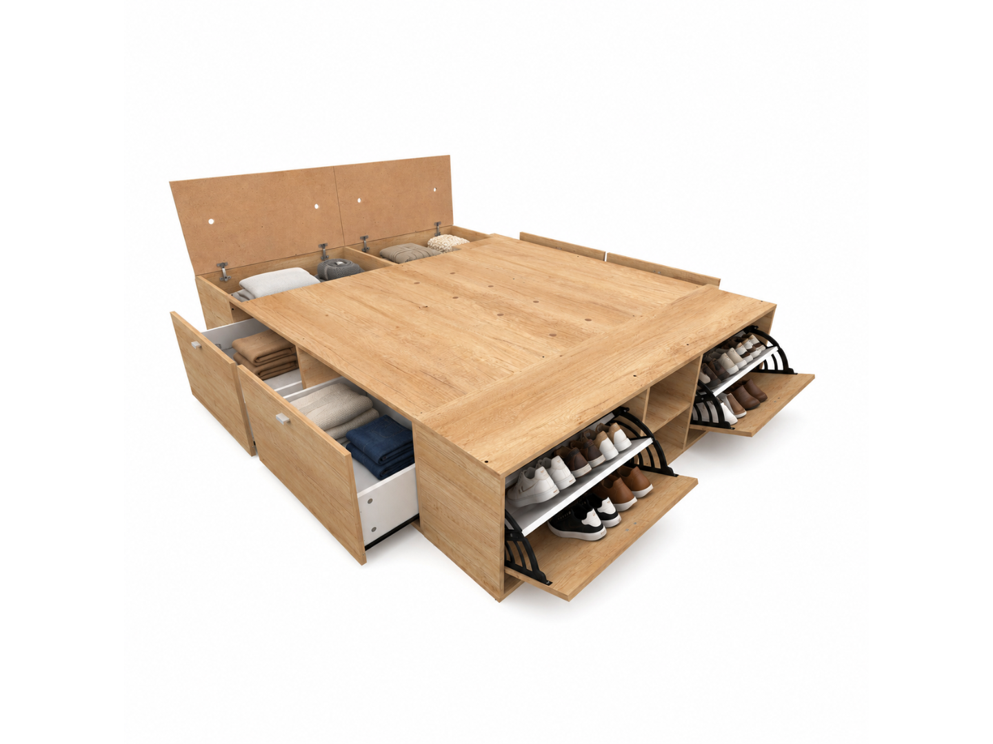 Box Benethon 2 Plazas - Bambu (Nebraska Nat)