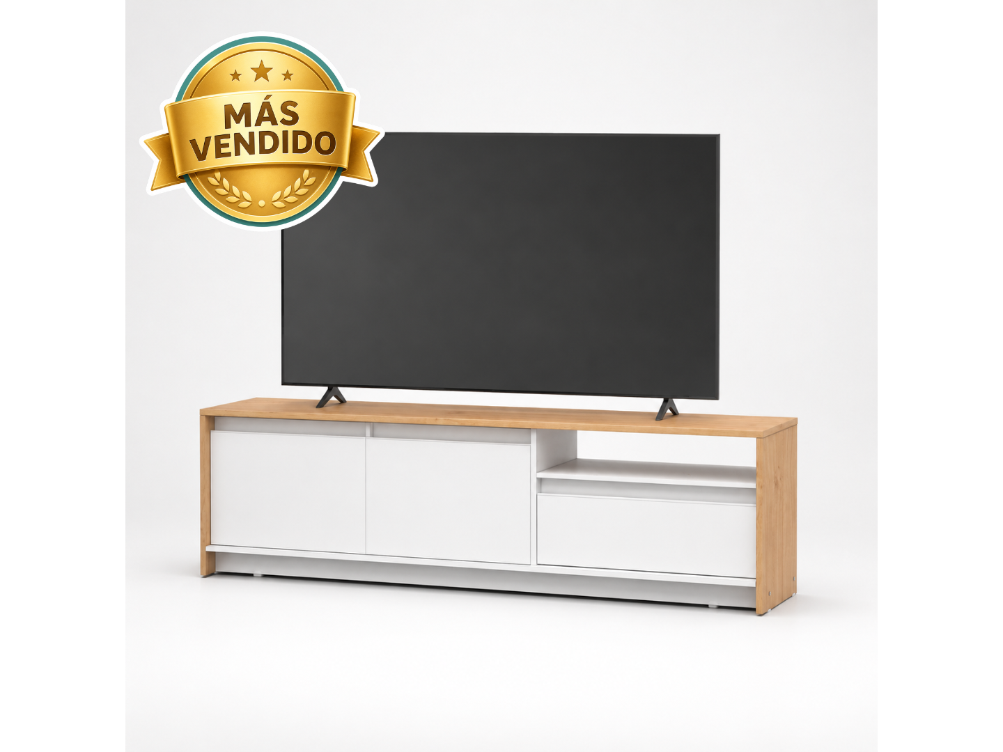 Rack TV NIZA 1,80Mt Blanco