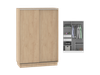 Placard 2 Puertas Corredizas 1,35 Mt Espacio Zapatos - Roble Kendal