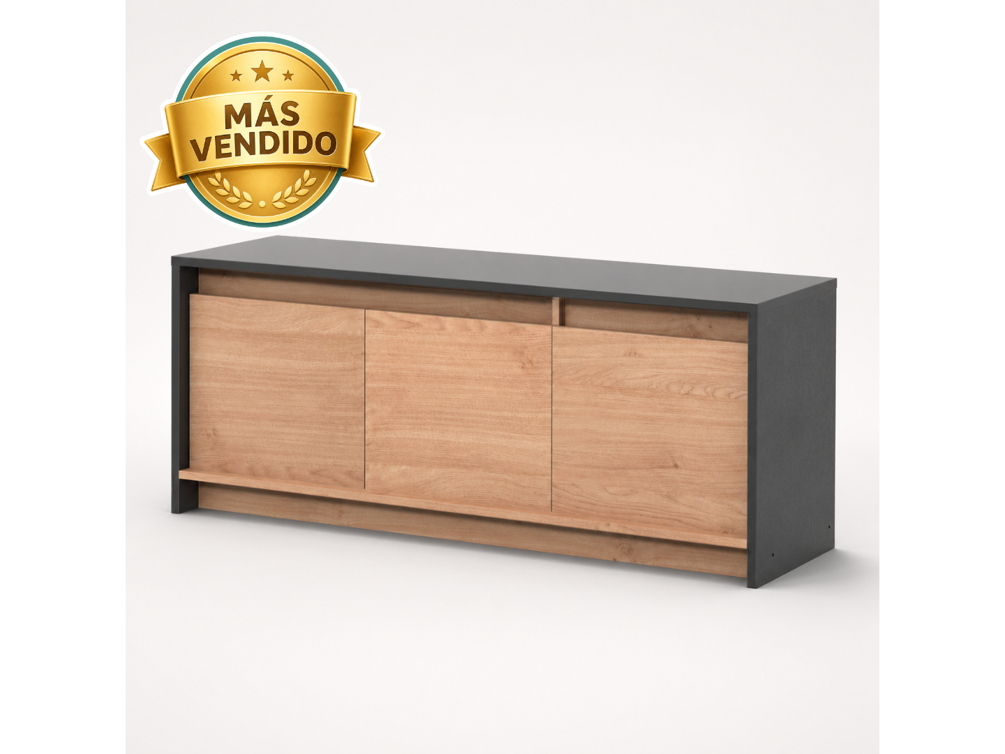 Rack TV Niza 1,30 Mts Gris - Roble Kendal