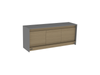 Rack Minimal 1.30 Mts - Grafito / Avellana