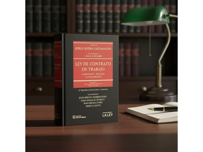 LEY DE CONTRATO DE TRABAJO - 4 TOMOS encuadernación de Lujo
