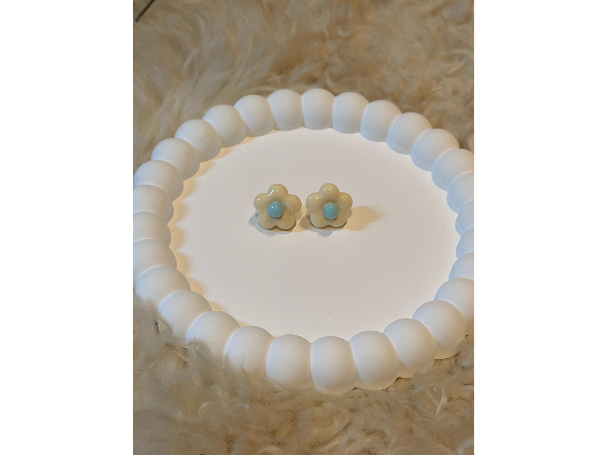 Aros Flor Cremita