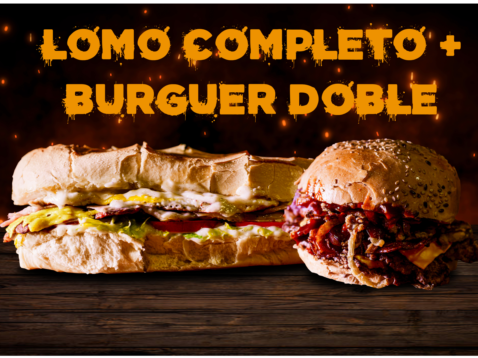 Lomo Completo + Burger Doble