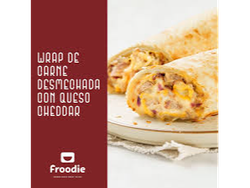 wrap de carne desmechada con queso chedar 210 grs x1 unidad