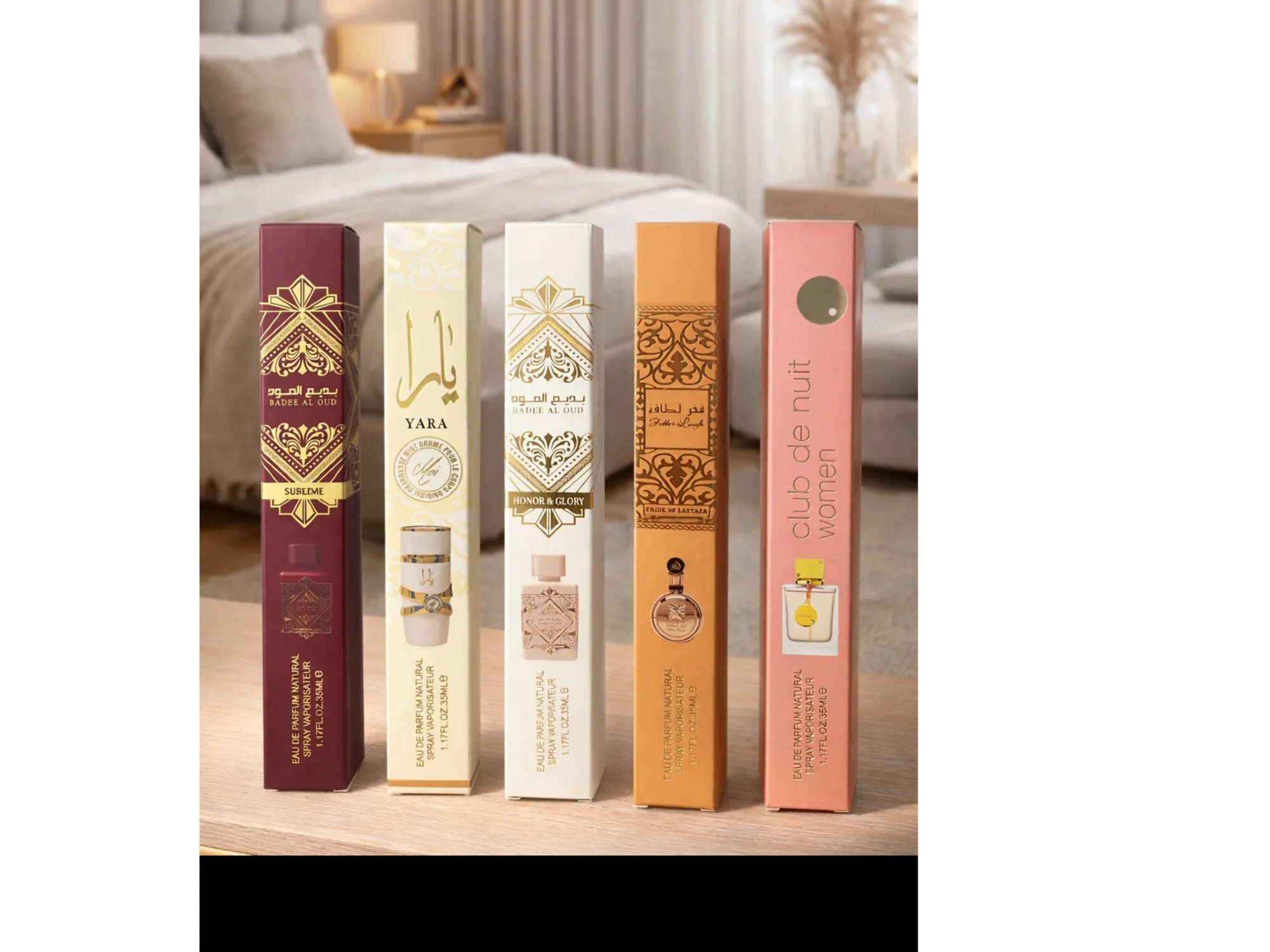 🌹 Set “Ella” x5 – Perfumes Árabes Premium 35ml