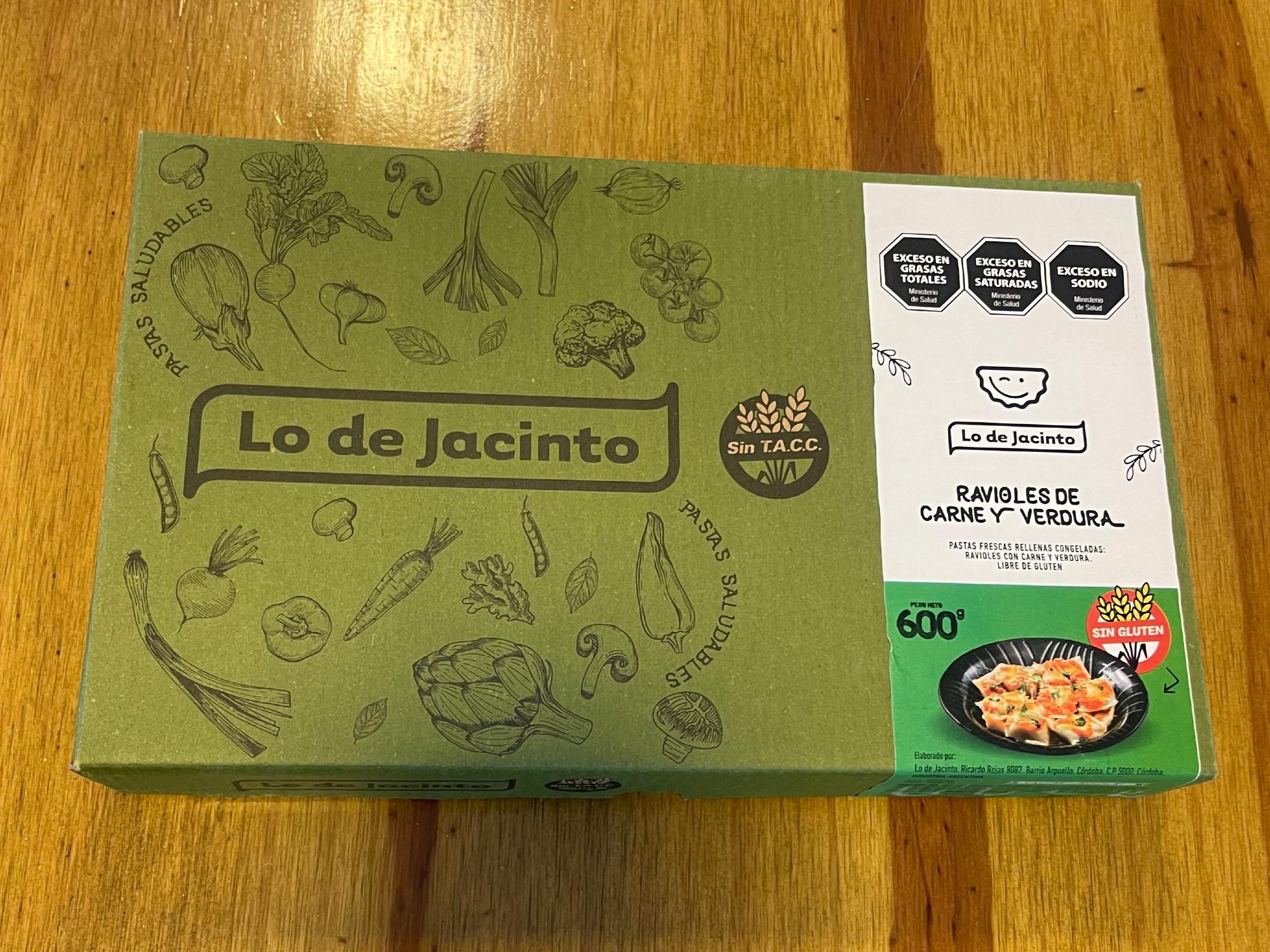 Ravioles de carne y verdura