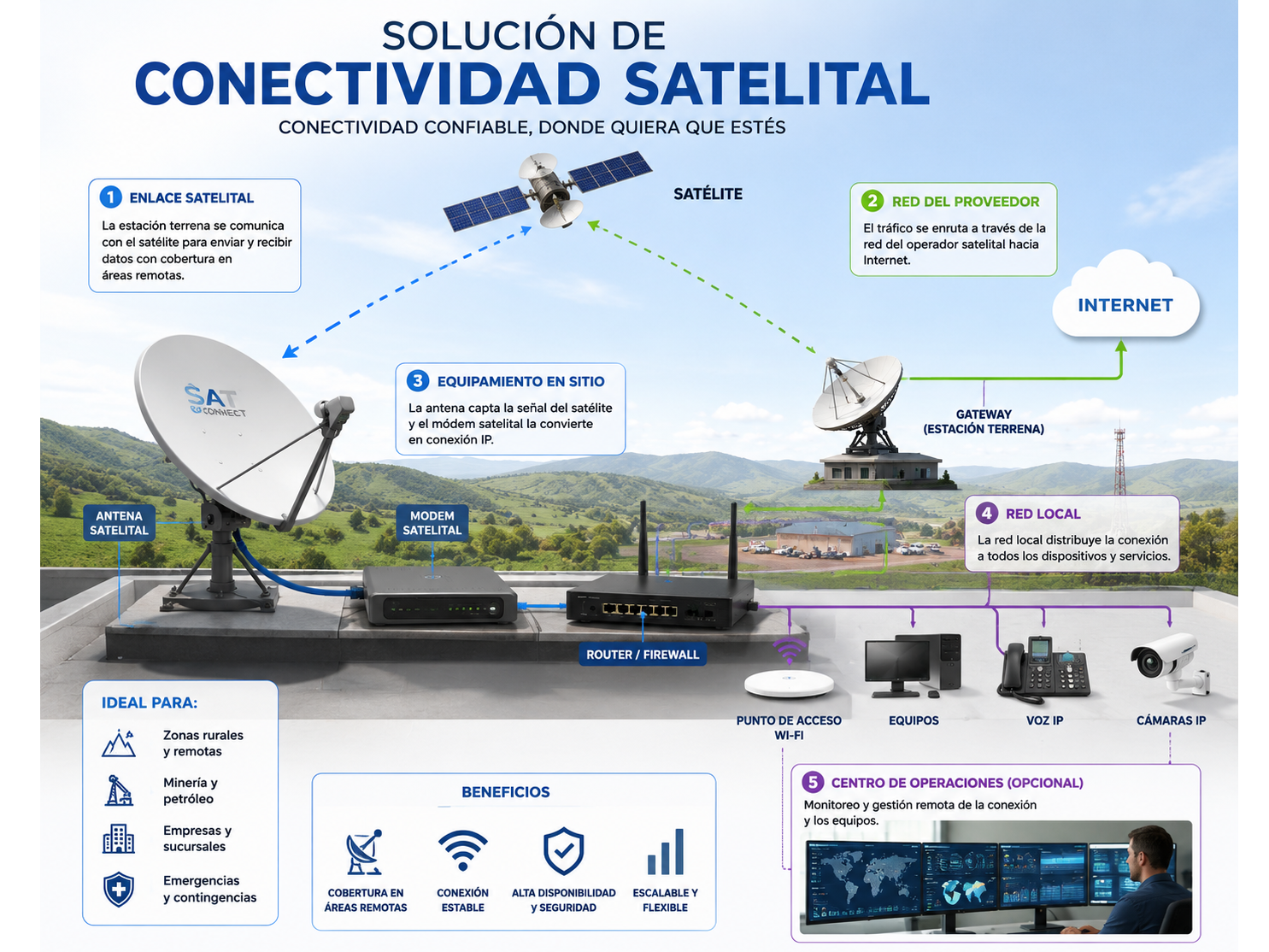 Conectividad satelital