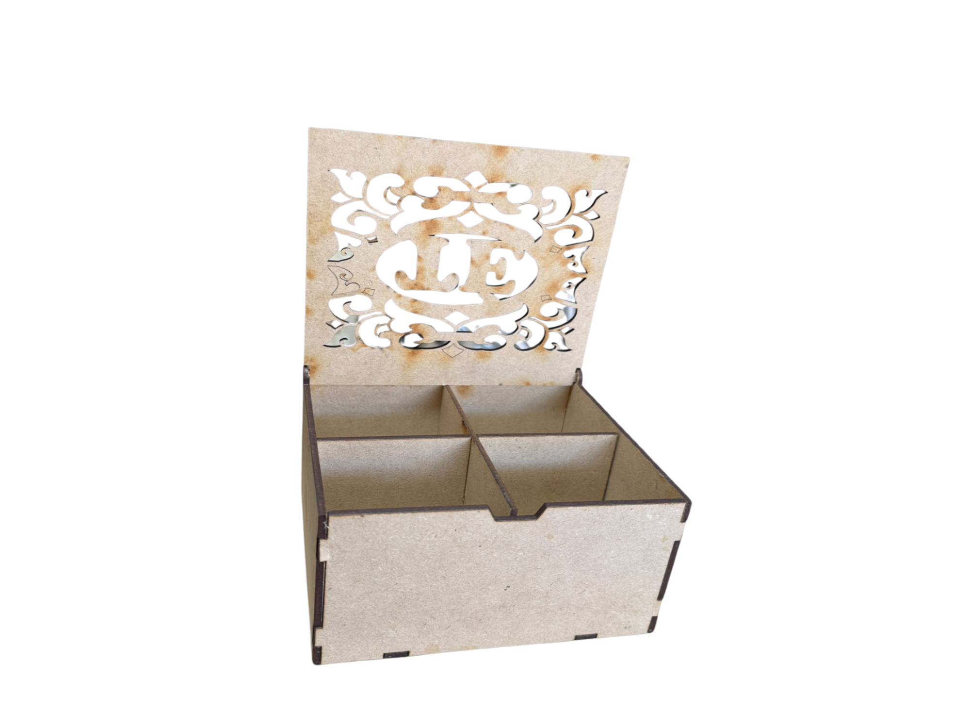 Caja de té calada