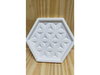 Plato exagonal flor